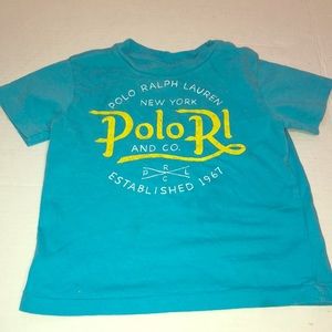 Polo Ralph Lauren blue yellow tshirt 2T